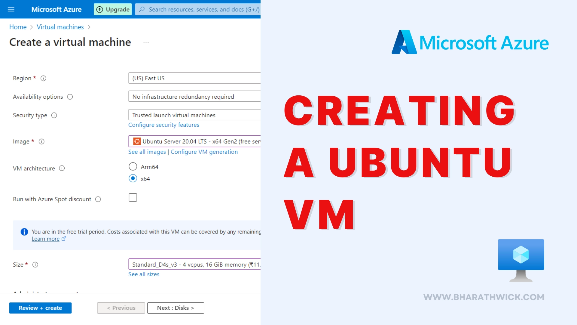 how to create an ubuntu virtual machine in azure