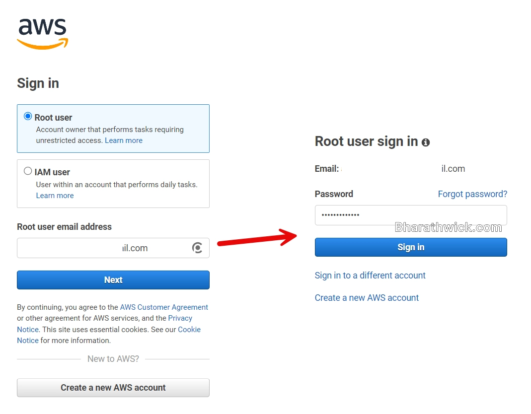 how to create aws free tier account