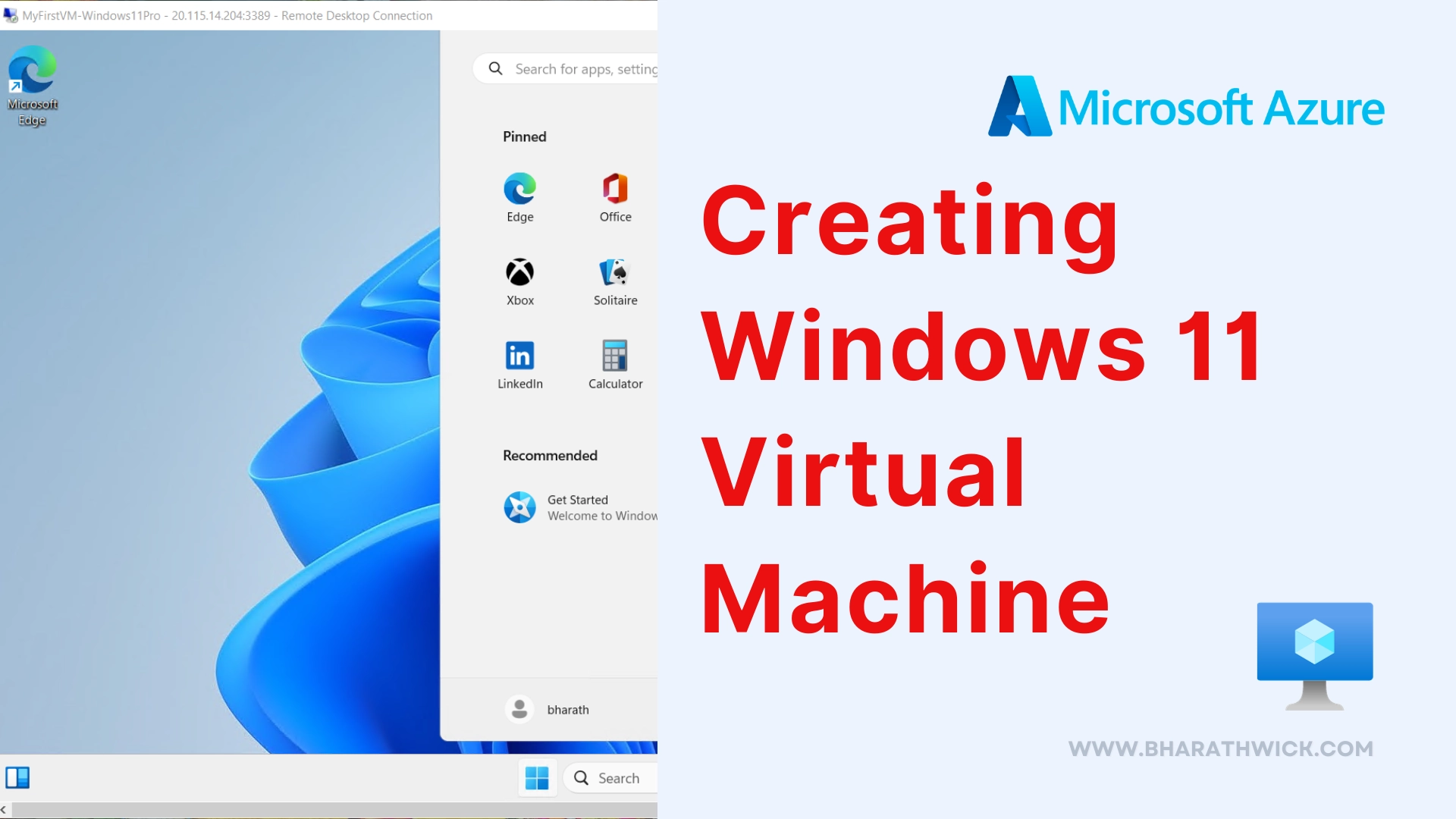 how to create windows 11 virtual machine azure