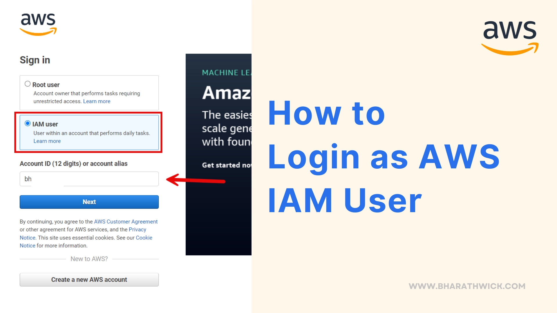 how to login as aws iam user